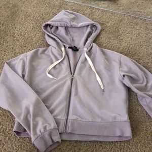 Light purple crop top sweater